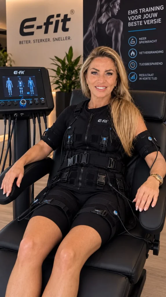 Beauty & Slim behandeling met E-Fit in de behandelstoel bij Innofit Utrecht